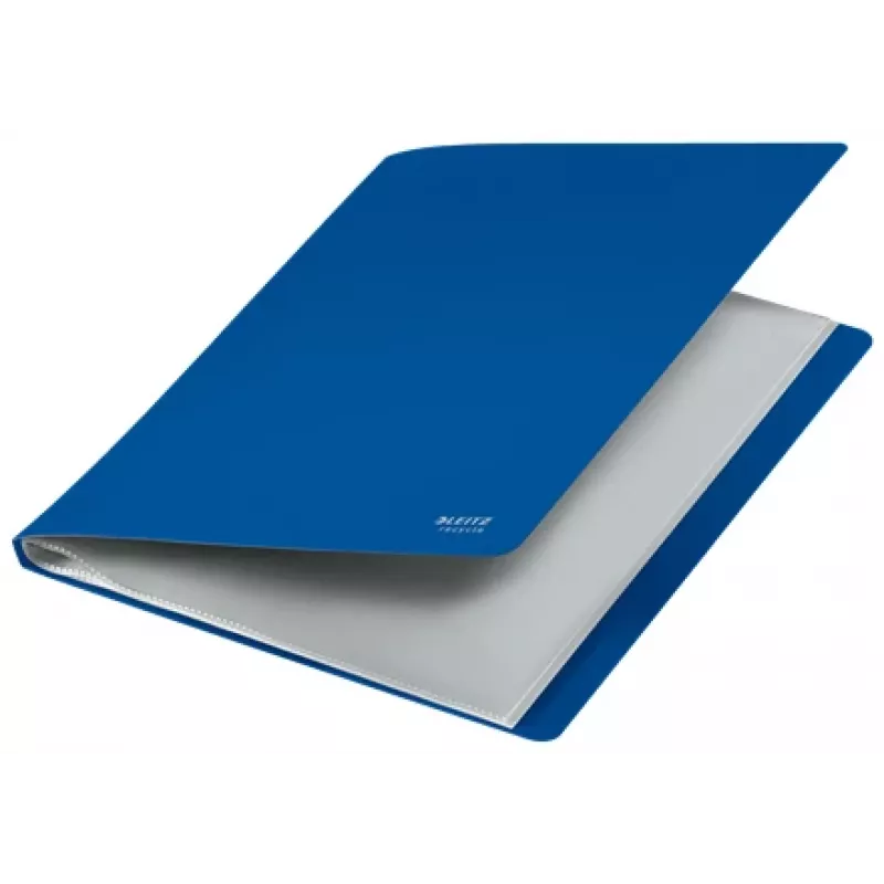 Leitz Recycle Displaybuch, azul, polipropileno (PP), 40 compartimentos, 80 hojas, horizontal/vertical, A4