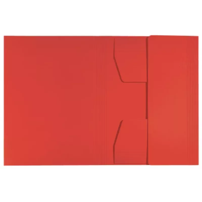 Leitz Recycle carpeta de cartón con 3 solapas, archivador convencional, A4, cartón, rojo, 250 hojas, 80 g/m²