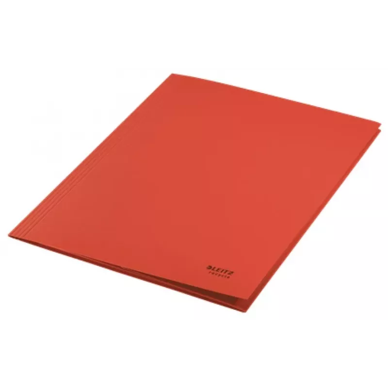 Leitz Recycle carpeta de cartón con 3 solapas, archivador convencional, A4, cartón, rojo, 250 hojas, 80 g/m²