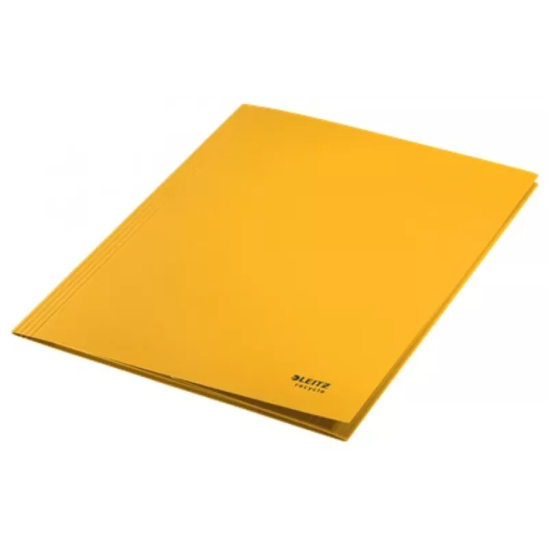 Leitz Recycle carpeta de cartón con gomas, carpeta de archivo convencional, A4, cartón, amarillo, horizontal/vertical, 250 hojas