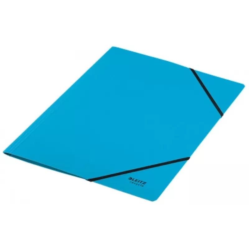 Leitz Recycle carpeta de cartón con gomas tensoras, carpeta de archivo convencional, A4, cartón, azul, horizontal/vertical, 250 hojas
