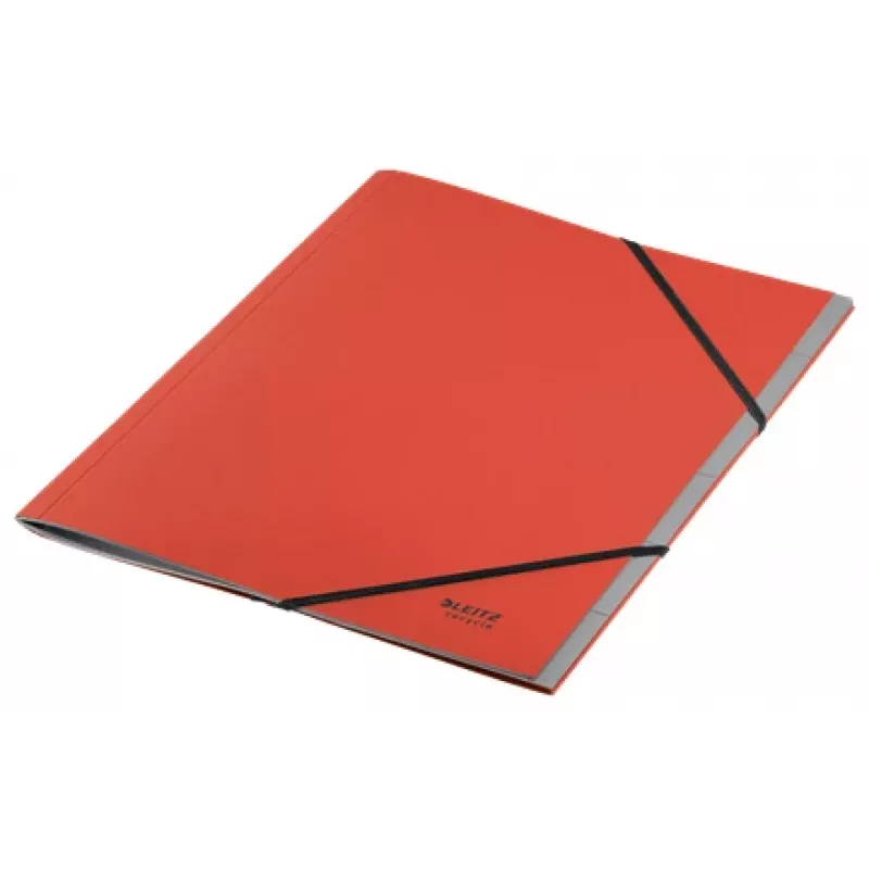 Leitz Recycle bloc separador de cartón, carpeta de firmas, A4, cartón, rojo, 430 g/m², goma
