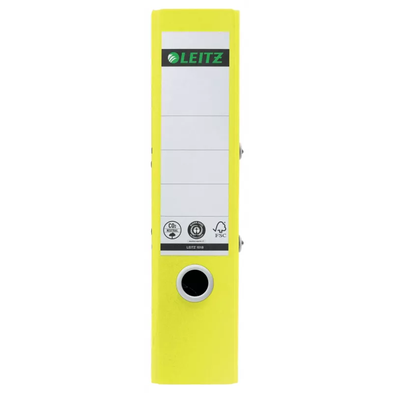 Leitz 180° Recycle archivador de palanca, A4, anilla redonda, almacenamiento, cartón, amarillo, amarillo