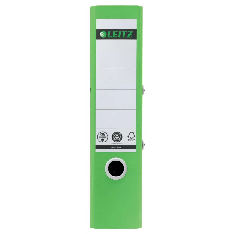 Leitz 180° Recycle archivador de palanca, A4, anilla redonda, almacenamiento, cartón, verde, verde