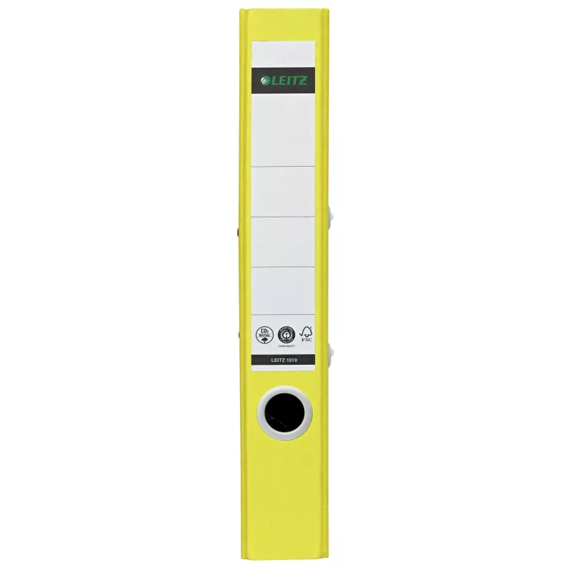 Leitz 180° Recycle archivador de palanca, A4, anilla redonda, almacenamiento, cartón, amarillo, amarillo