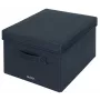 Leitz caja de almacenamiento de tela con tapa, mediana, pack de 2, caja de almacenamiento, azul, rectangular, tela, monocolor, tela