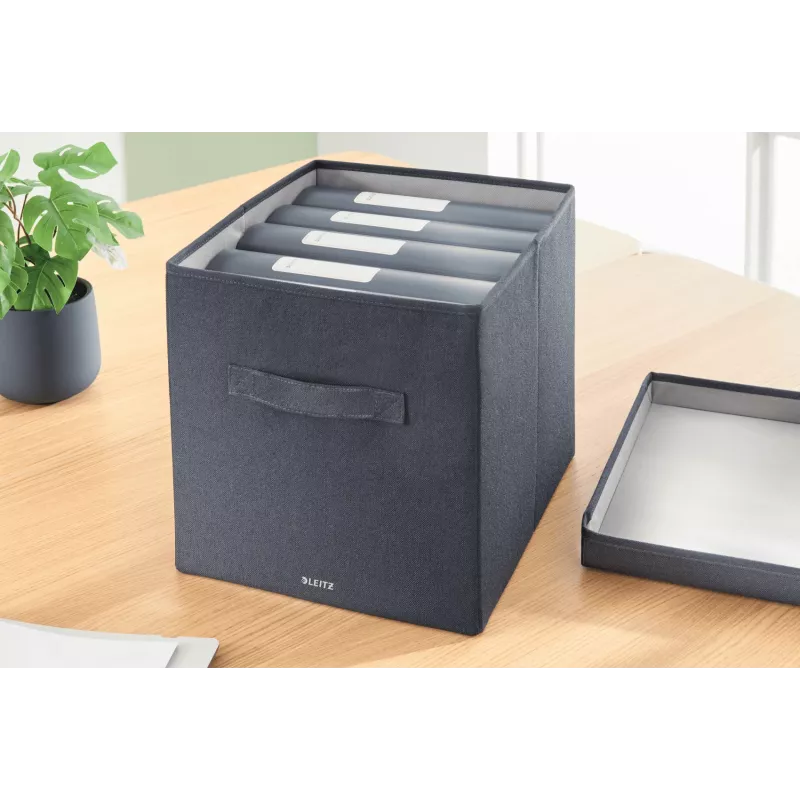 Leitz caja de almacenamiento de tela con tapa grande, pack de 2, gris, tela, 330 mm, 380 mm, 325 mm, 1,24 kg