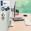 Leitz Ergo brazo de monitor individual que ahorra espacio, pinza/pasacables de mesa, 9 kg, 43,2 cm (17