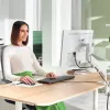 Leitz Ergo brazo de monitor individual que ahorra espacio, pinza/pasacables de mesa, 9 kg, 43,2 cm (17