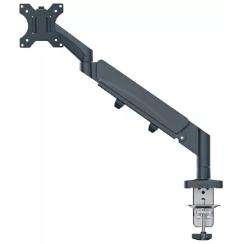 Leitz Ergo brazo de monitor individual que ahorra espacio, 9 kg, 43,2 cm (17 inch), 81,3 cm (32 inch), 75 x 100 mm, ajuste de altura, gris