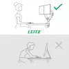 Leitz Ergo brazo doble para monitor que ahorra espacio, pinza/pasacables, 18 kg, 43,2 cm (17 inch), 81,3 cm (32 inch), 100 x 100 mm, gris