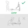 Leitz Ergo brazo doble para monitor y portátil que ahorra espacio, pinza/pasacables, 9 kg, 33 cm (13 inch), 81,3 cm (32 inch), 100 x 100 mm, gris