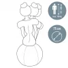 Leitz Ergo balón de asiento activo con sistema antirrodadura 65 cm, gris, talla única, 150 kg, adultos, adulto, TÜV