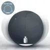 Leitz Ergo balón de asiento activo con sistema antirrodadura 65 cm, gris, talla única, 150 kg, TÜV, 65 cm, 2,87 kg