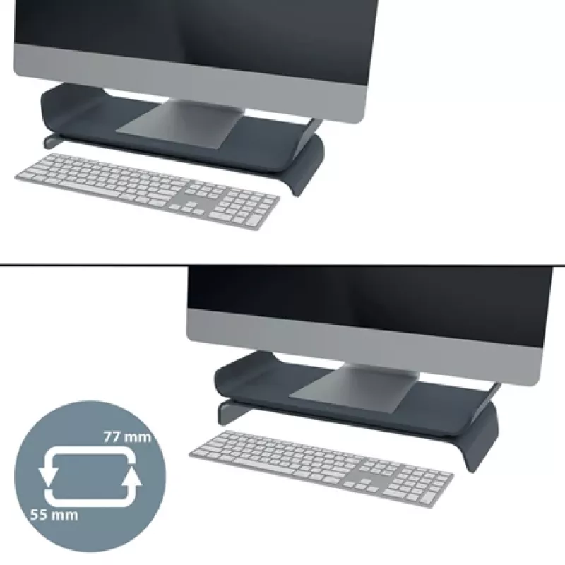 Leitz Ergo soporte de monitor ajustable, de pie, 68,6 cm (27