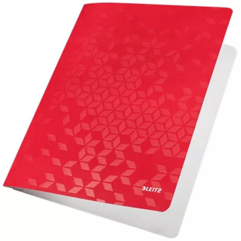 Leitz WOW carpeta plana A4, archivador convencional, A4, cartón, rojo, horizontal/vertical, 60 hojas