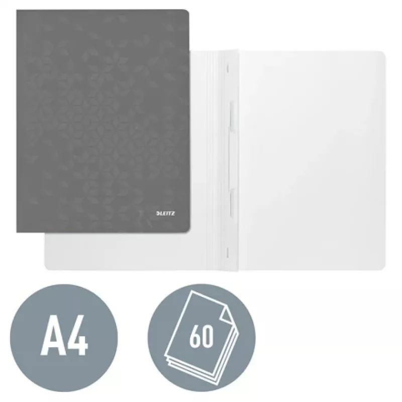 Leitz WOW carpeta plana A4, archivador convencional, A4, cartón, rojo, horizontal/vertical, 60 hojas