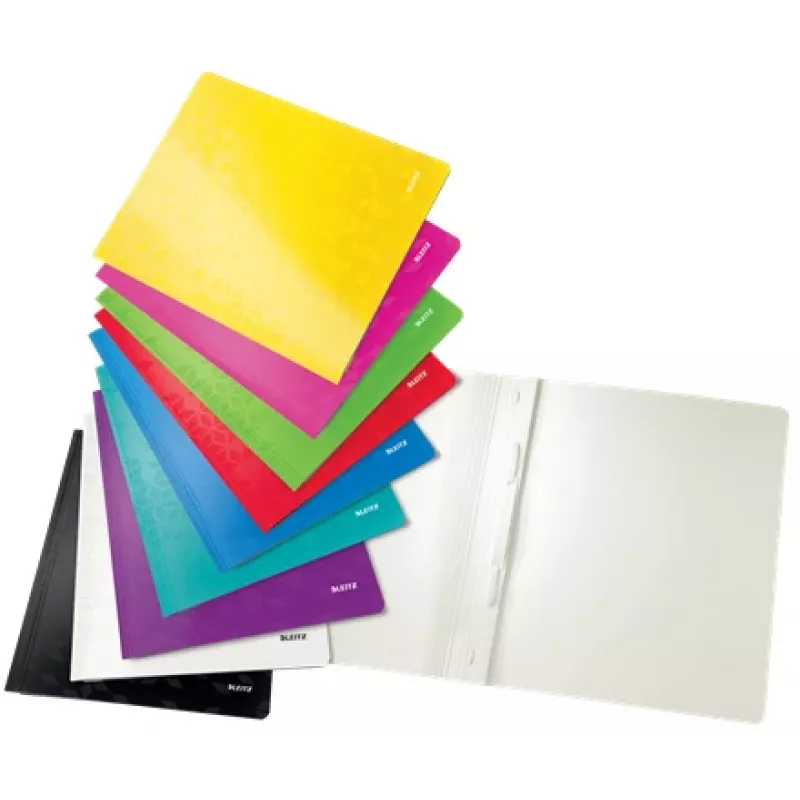 Leitz WOW carpeta plana A4, archivador convencional, A4, cartón, rojo, horizontal/vertical, 60 hojas