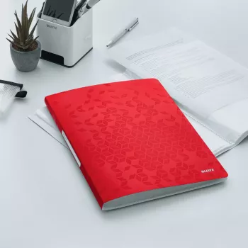 Leitz Display Book WOW PP 40 fundas, rojo, polipropileno (PP), 40 fundas, A4, 231 mm, 16 mm