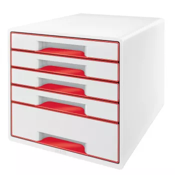 Leitz Cajonera WOW Cube 5 cajones, 5 cajones, plástico, 270 mm, 287 mm, 363 mm, 3,59 kg