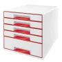 Leitz Cajonera WOW Cube 5 cajones, 5 cajones, plástico, 270 mm, 287 mm, 363 mm, 3,59 kg