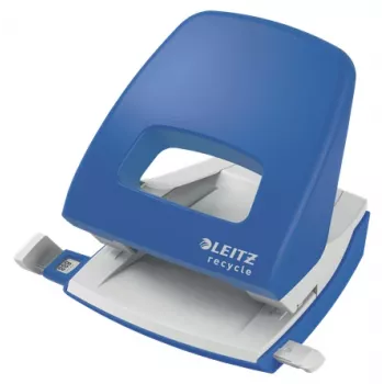 Leitz Perforadora NeXXt Recycle, 30 hojas, azul, plástico, 8 cm, 5,5 mm, A6