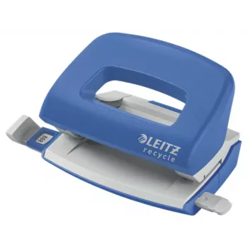 Leitz Mini perforadora NeXXt Recycle, 10 hojas, azul, plástico, 8 cm, 5,5 mm, A6