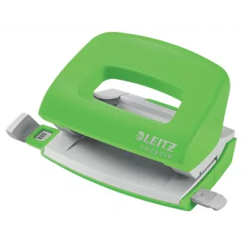 Leitz Mini perforadora NeXXt Recycle, 10 hojas, negro, plástico, 8 cm, 5,5 mm, A4