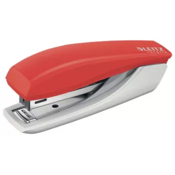 Leitz Mini grapadora NeXXt Recycle, 10 hojas, rojo, cierre estándar, plástico, 80 g/m², 3,5 cm