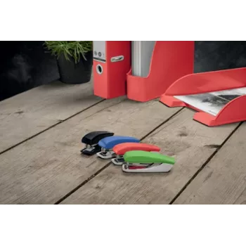 Leitz Mini grapadora NeXXt Recycle, 10 hojas, rojo, cierre estándar, plástico, 80 g/m², 3,5 cm