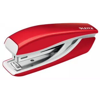 Leitz Mini grapadora NeXXt WOW metal, 10 hojas, rojo, metal, plástico, 80 g/m², 3,5 cm, Top