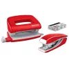Leitz Set grapadora y perforadora Mini WOW, 10 hojas, rojo, P2, metal, 80 g/m², 3,5 cm