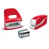 Leitz Grapadora a pilas WOW 5566, 10 hojas, clinch estándar, 1 cm, plástico, rojo, pila