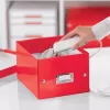 Leitz Caja de almacenamiento pequeña Click & Store WOW, caja de almacenamiento, rojo, rectangular, cartón, monocromático, interior