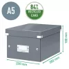 Leitz Caja de almacenamiento pequeña Click & Store WOW, caja de almacenamiento, rojo, rectangular, cartón, monocromático, interior