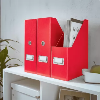 Leitz Archivador de revistas Click & Store WOW, rojo, cartón, 103 mm, 253 mm, 330 mm, 95 x 245 x 310 mm