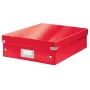 Leitz Caja organizadora mediana Click & Store WOW, caja de almacenamiento, rojo, rectangular, cartón, monocromático, interior