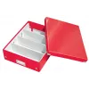 Leitz Caja organizadora mediana Click & Store WOW, caja de almacenamiento, rojo, rectangular, cartón, monocromático, interior