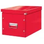 Leitz Caja de almacenamiento Click & Store WOW Cube Large, caja de almacenamiento, rojo, rectangular, cartón, monocromático, interior