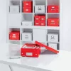 Leitz Caja de almacenamiento Click & Store WOW Cube Large, caja de almacenamiento, rojo, rectangular, cartón, monocromático, interior