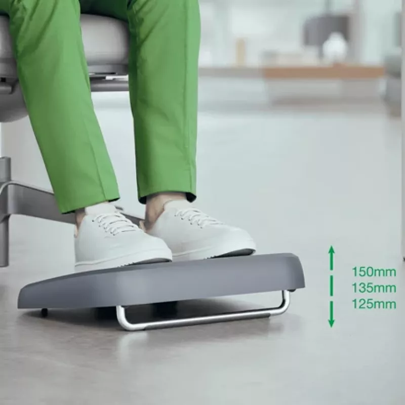 Leitz Reposapiés ajustable Ergo, 80 % plástico reciclado, gris, plástico reciclado, 34 cm, 42 cm, 340 mm, 420 mm
