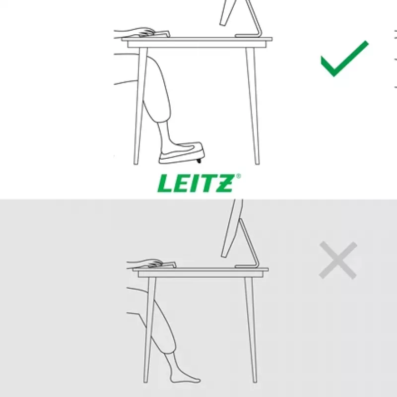 Leitz Reposapiés ajustable Ergo, 80 % plástico reciclado, gris, plástico reciclado, 34 cm, 42 cm, 340 mm, 420 mm