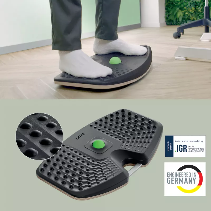 Leitz Balance Board Ergo Active, balance board, gris oscuro, 200 kg, -14 - 14°, 540 mm, 310 mm