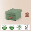 Leitz Caja de almacenamiento con tapa Puro, pequeña, 7 l, cartón 100 % reciclado, pack de 2