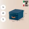 Leitz Caja de almacenamiento con tapa Puro, pequeña, 7 L, cartón 100 % reciclado, pack de 2