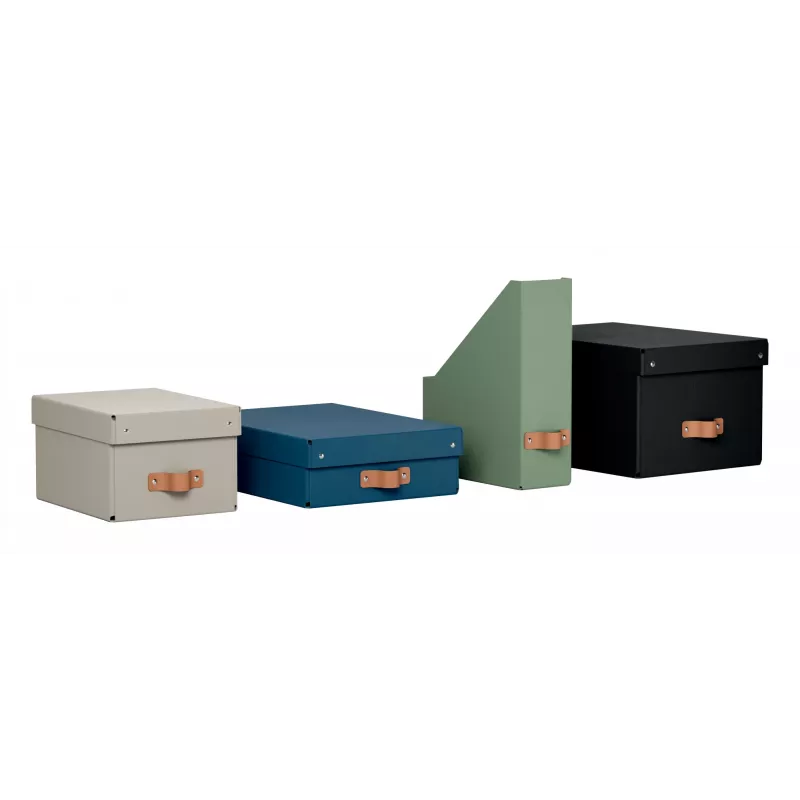 Leitz Puro Caja de almacenamiento con tapa, pequeña, 7L, 100% cartón reciclado, pack de 2