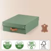 Leitz Caja de almacenamiento con tapa Puro, altura media, 8 L, cartón 100 % reciclado, pack de 2