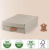 Leitz Puro Caja de almacenamiento con tapa, mediana baja, 8L, 100% cartón reciclado, pack de 2