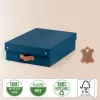Leitz Caja de almacenamiento con tapa Puro, media baja, 8 L, cartón 100 % reciclado, pack de 2