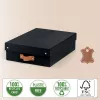 Leitz Puro Caja de almacenamiento con tapa, mediana alta, 8L, 100% cartón reciclado, pack de 2